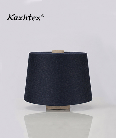 kazhtex蘇州針織面料用抗菌銀纖維紗線定制 32S 藏藍(lán)色